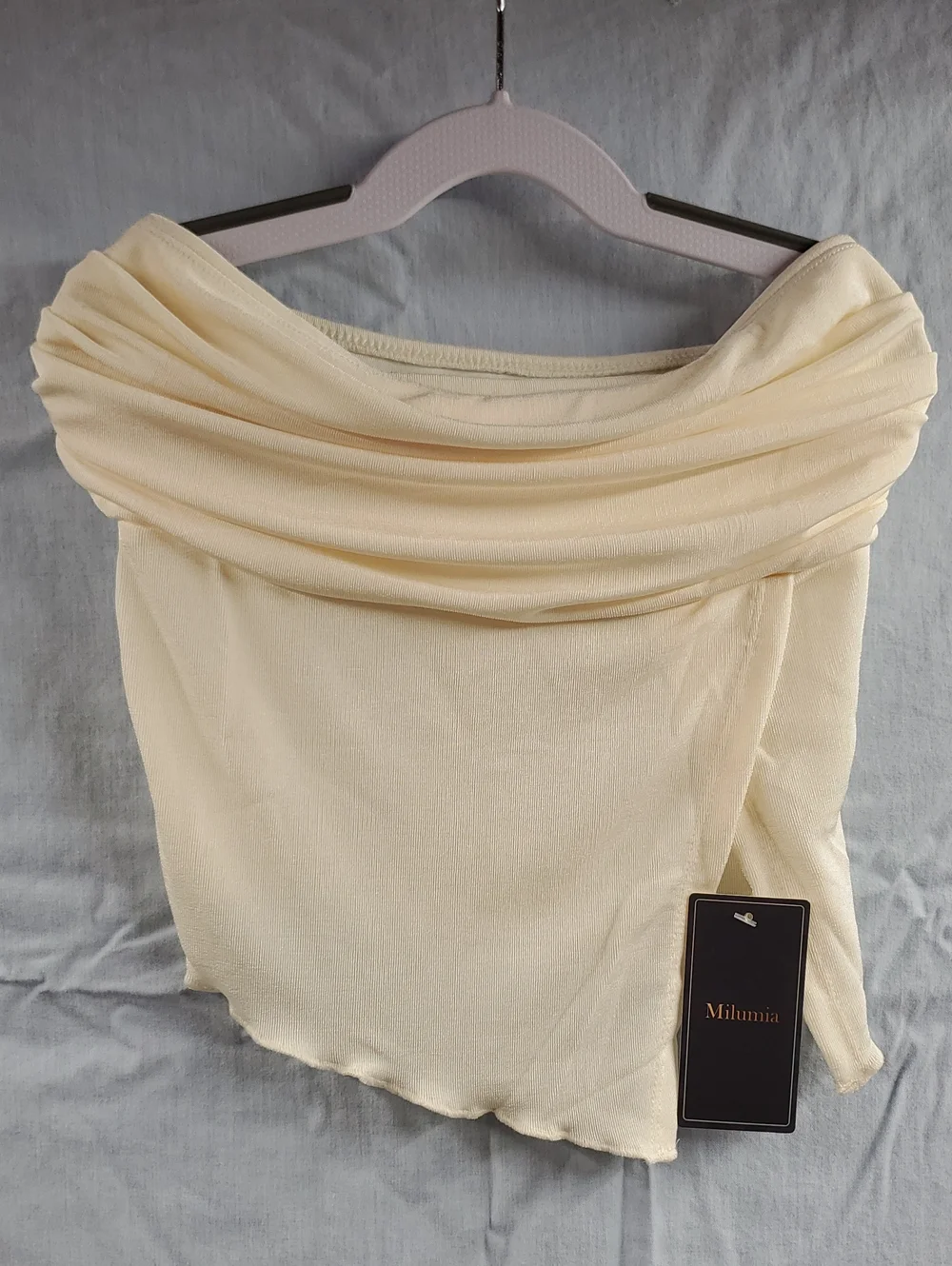 Milumia Cream Lightweight Off-Shoulder Wrap Scarf